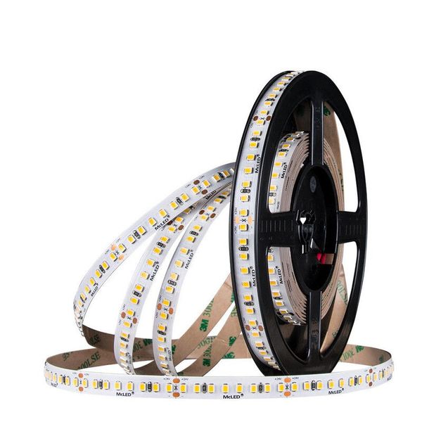 LED strip SMD2835 WW, 160LED/m, 9W/m, DC 24V, 1100lm/m, CRI90, IP20, 10mm, 50m image 1