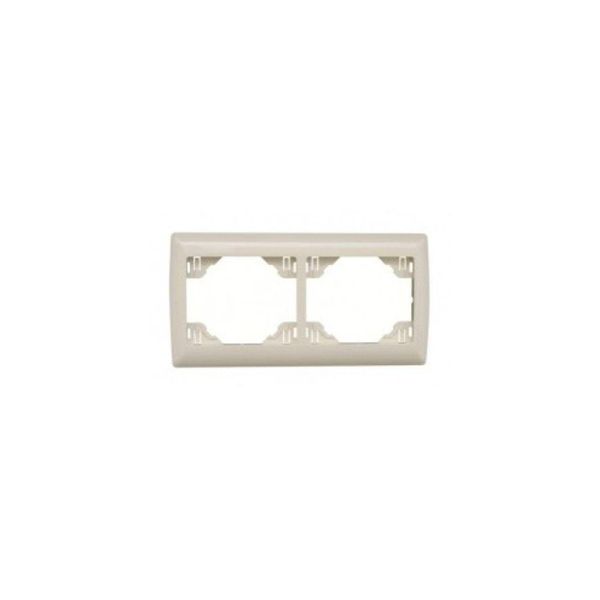 DOUBLE HORIZ FRAME IVORY/CHERRY-TREE image 1
