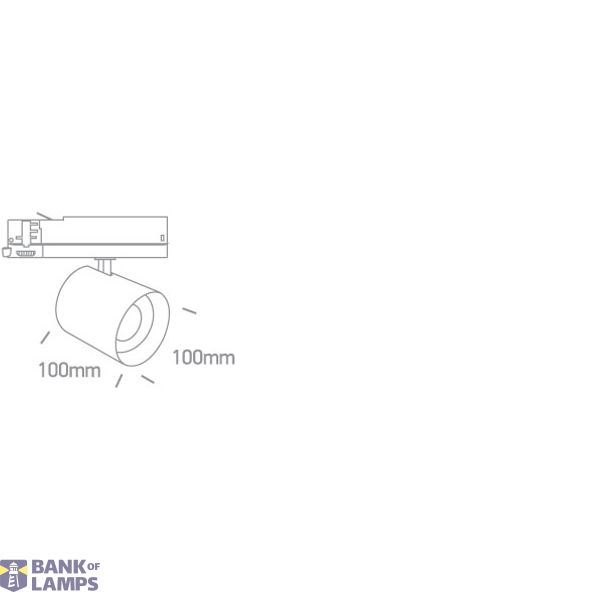 WHITE DALI / PUSH TO DIM 35W CW TRACK SPOT 230V image 2