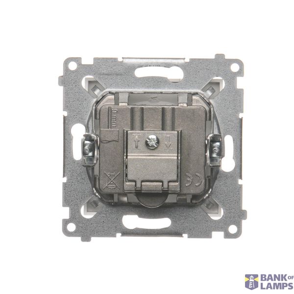 Single switch with indicator LED light, (module), 10AX, quick connection, Bronze matt, metalic image 1