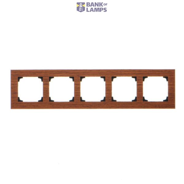Quintuple frame, wood, oak image 1