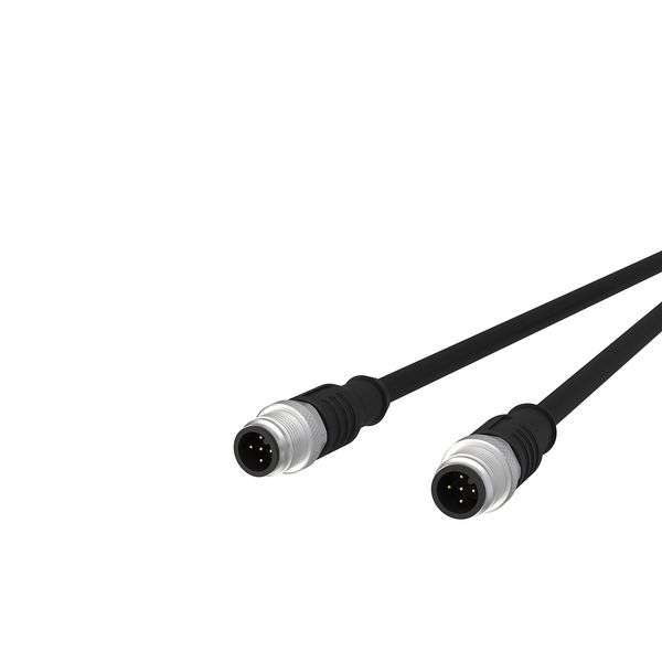 M12 Sensor/actuator cable, A-coded, 1.0 m, M12 plug straight - M12 plu image 1