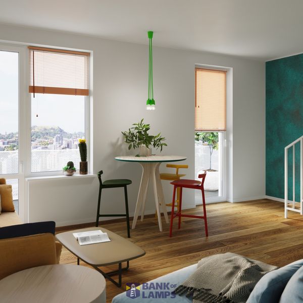 Hanging lamp DIEGO 1 green E27 1x60W IP20 image 5