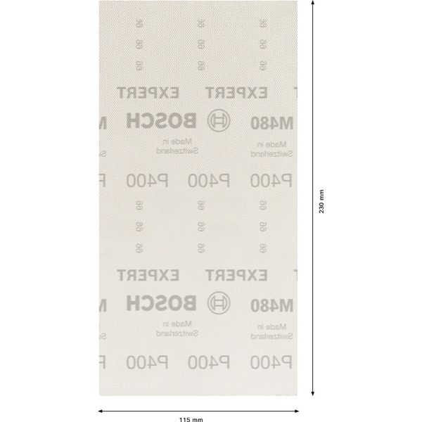 EXPERT M480 Sanding Net for Orbital Sanders 115 x 230 mm, G 400, 10-pc image 2