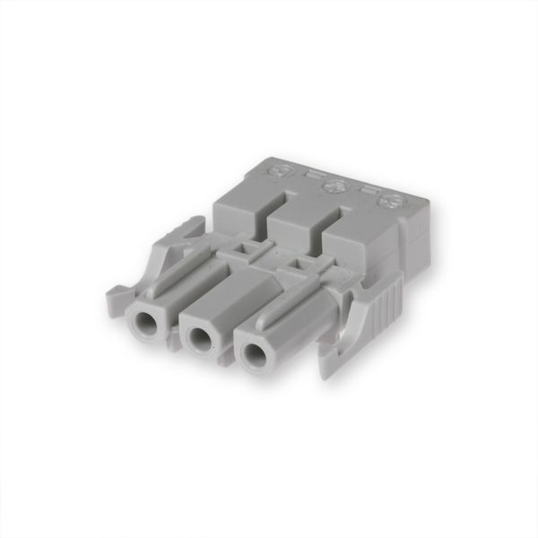 Screwless coupler 3-p socket, grey image 1