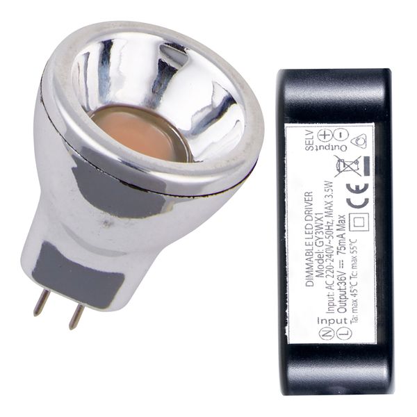 LED MR8 GU4 3W 927 35D Set with dimmable driver image 1