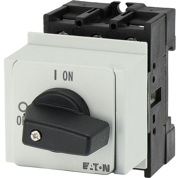 P1-32/IVS/N On-Off switch, P1, 32 A, service distribution board mounting, 3 pole + N, with black thumb grip and front plate image 2