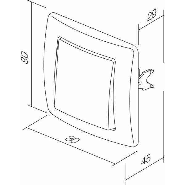 SWITCH 1WAY 10AX 250V~ CB IN 4315488 image 1