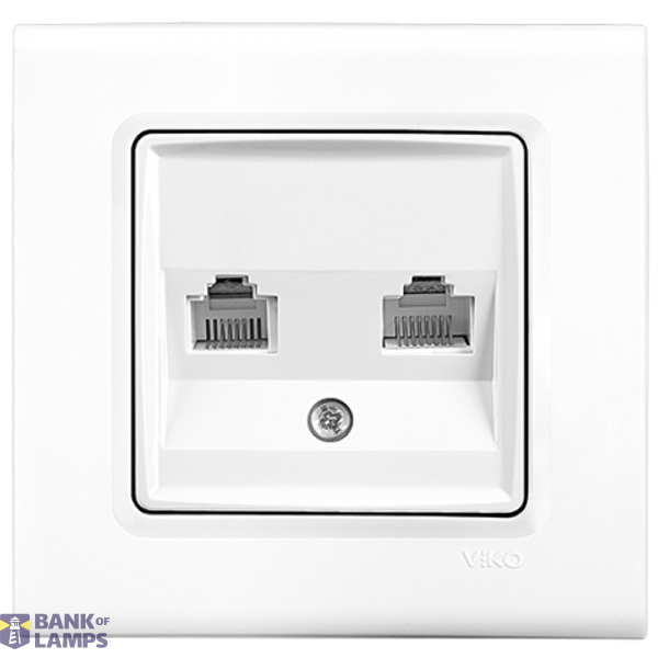 Linnera-Rollina DATA+Numerical Phone Socket (CAT5+CAT3) White image 1