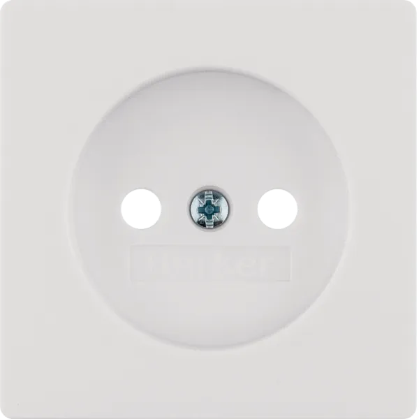 Central part for socket without earth pin, Berker Q.x, white velvet image 1