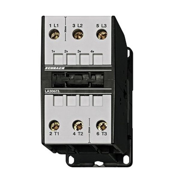 Contactor, 30kW, 62A AC3, 120A AC1, 3-pole, 400VAC image 1