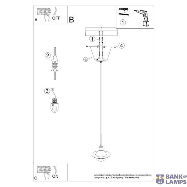 Pendant lamp HYPERION 1 black image 7