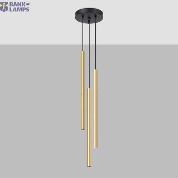 PASTELO 3P GOLDEN GLOSS HANGING LAMP G9 3X8W IP20 image 3