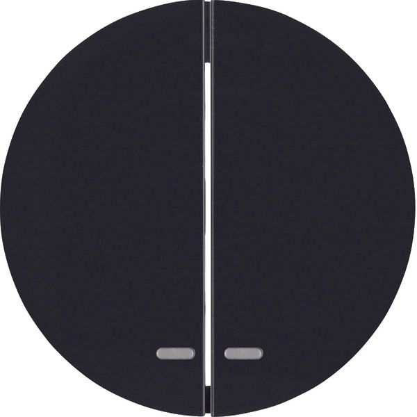 Rocker 2gang, clearlens, R.1/R.3, black glossy image 1