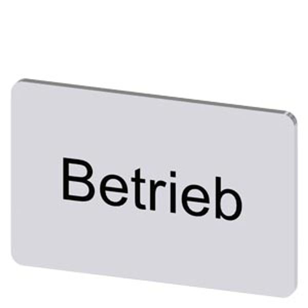 Labeling plate 17.5x27 mm, silver-colored label, labeling: Betrieb image 1