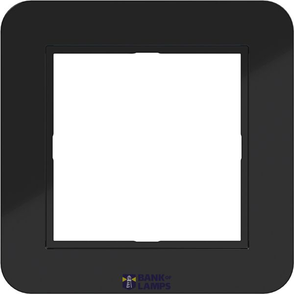 Cover frame single, C.1, night black glossy image 1