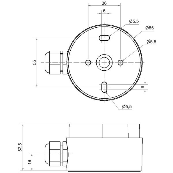 Midi Adaptor Cable Gland GY image 3