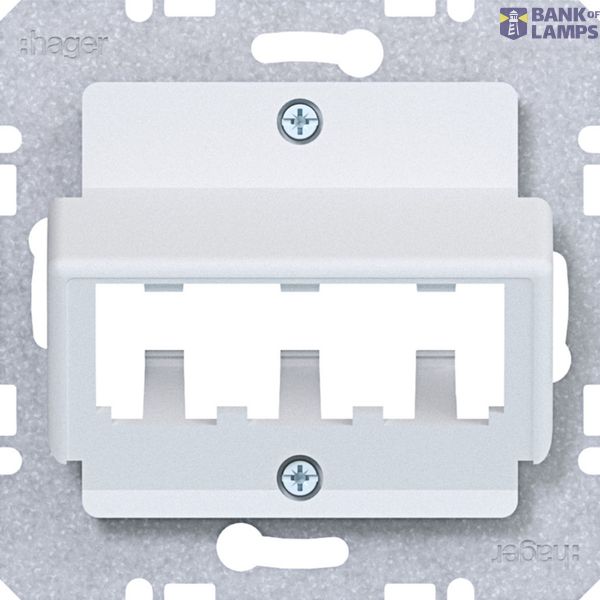 Centraalpl voor 3 MINI-COM-modules, A.x/C.x/S.x/B.x/Q.x/K.x, wit mat image 1
