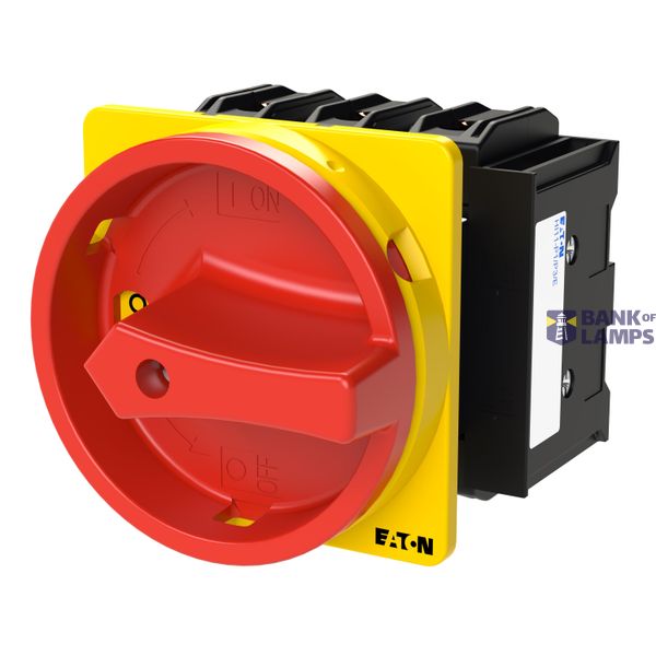 P3 Main switch, 80 A,Flush mounting, 3 pole, Form EA/SVB, Red, Door co image 2