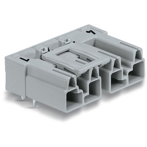 Plug for PCBs angled 4-pole gray image 1