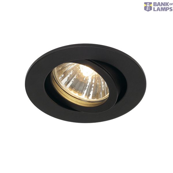 NEW TRIA 68 GU10 ROUND downlight, matt black, max. 50W, incl. clip springs image 1