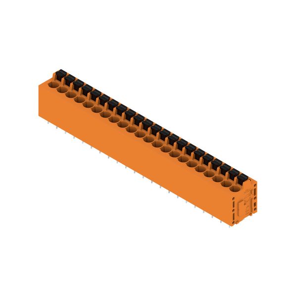 Printed circuit board terminals, 5.08 mm, Number of poles: 22, 180°, Solder pin length (l): 3.5 mm, tinned, orange, PUSH IN with actuator, Clamping range, max. : 2.5 mm², Box image 3