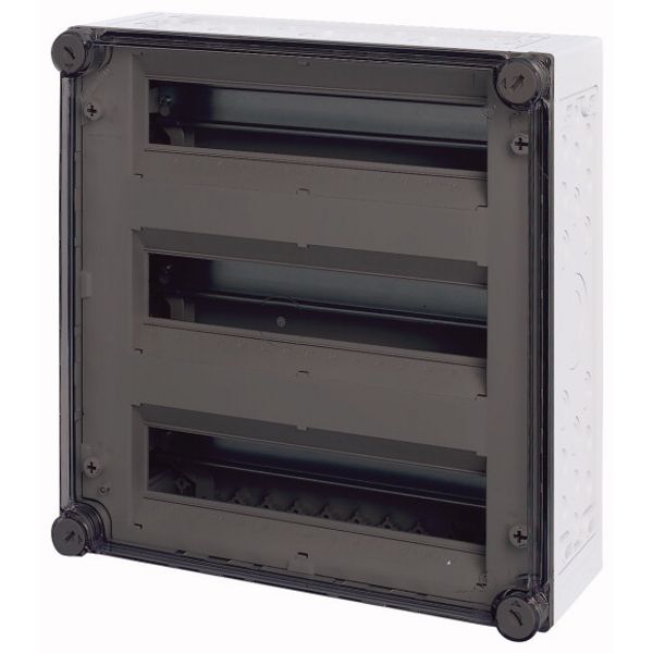 AV/I44-125 MCB enclosure, IP65, mounting rail vertical, HxWxD=375x375x150mm image 1