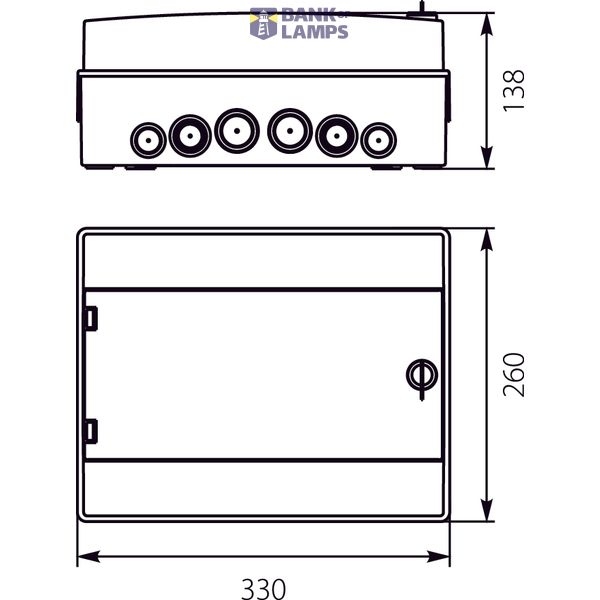 Hermetic switchboard RH-12S/Z (with lock) image 1