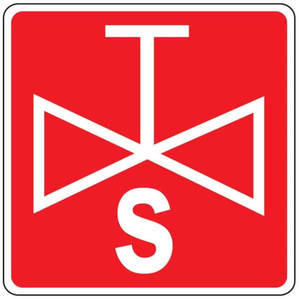 Fire sign - Al - Dimensions: 230x230 mm image 1
