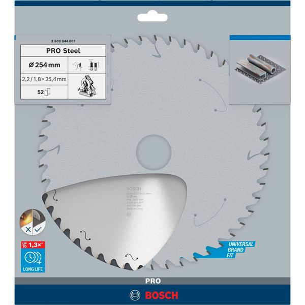 PRO Steel Corded Circular Saw Blade, 254x2.2x25.4 mm, T52 image 3
