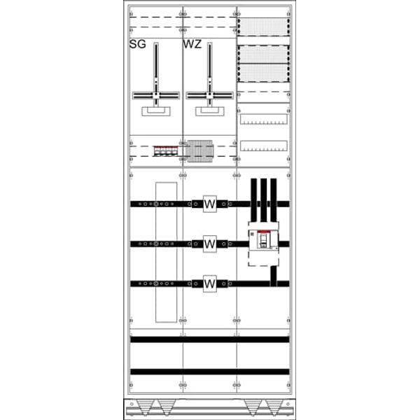 WX32KK11S 12RE 3FB Complete cabinet according to FNN In 420A with three-point fastening image 1