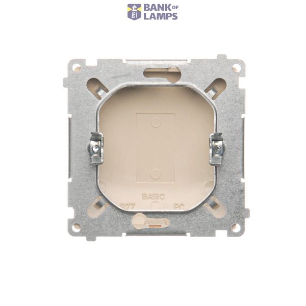 Two-way switch with LED illumination without pictogram, (module), 10AX, quick connection, Gold matt, metalic image 1