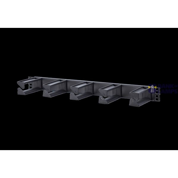 Cable manager 19 inches/1RU 100 mm RAL 9005 black image 1