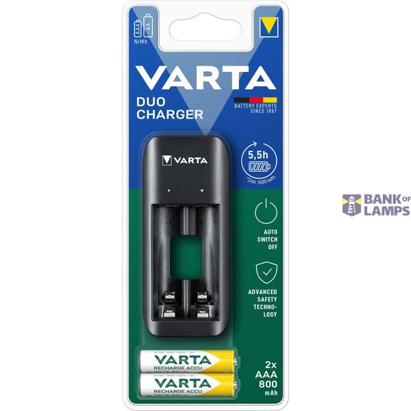 VARTA 57651 201 421 Value USB Duo Charger incl. 2x AAA 800mAh BL1 image 1