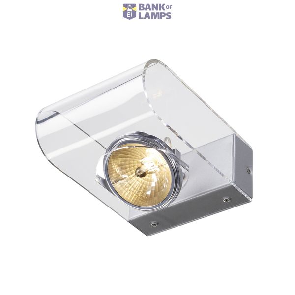 RETROSIX QRB WALL light, alu-brushed, clear, max. 50W image 1