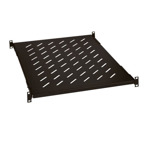 Fixed shelf Linkeo 1U depth 425mm screw fixing on 4 x 19 inches uprights image 2