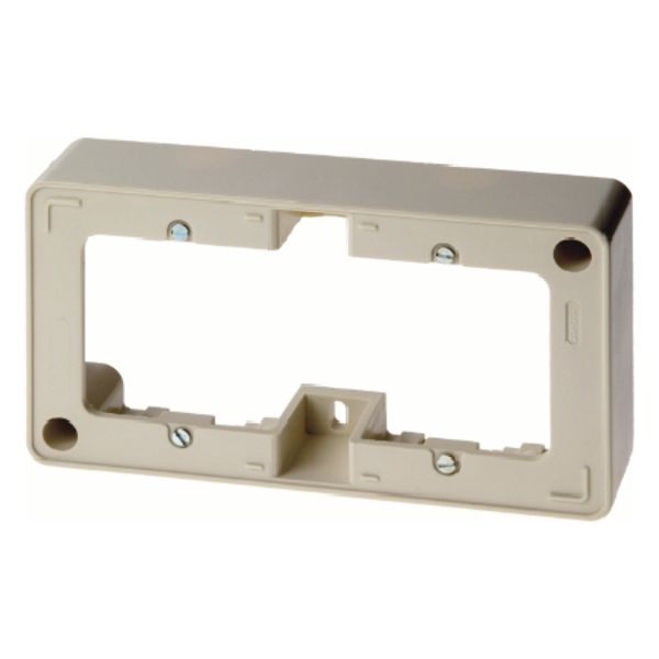 Surface-mounted cover frame 2-v, birch Arsys, white image 1