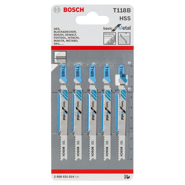 Jigsaw blade T 118 B Basic for Metal 5 pcs. image 1