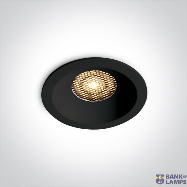 BLACK 14W CCTV HONEYCOMB IP20 230V DARK LIGHT image 1