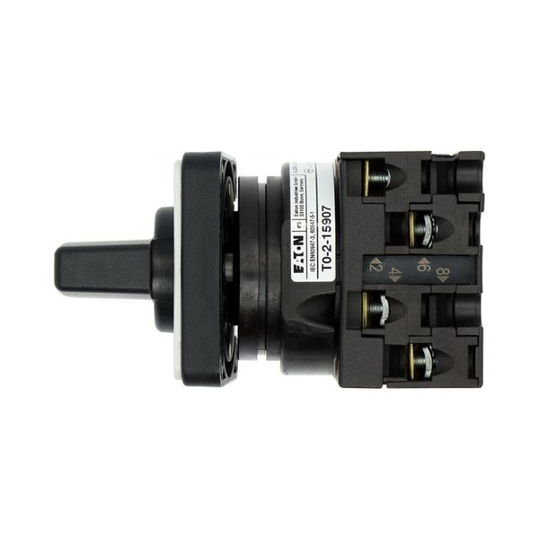 T0-2-15907/E Changeover switches, T0, 20 A, flush mounting, 2 contact unit(s), Contacts: 4, With spring-return from START, 45 °, momentary/maintained, AUTO-0-HAND image 12