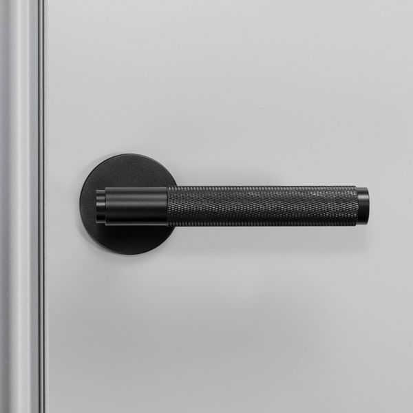 DOOR HANDLE / UNSPRUNG / CROSS / BLACK image 2
