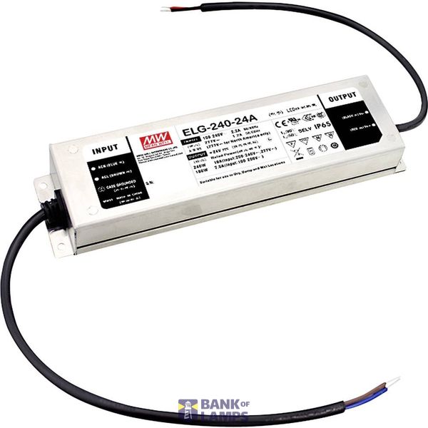 ELG-240-42A-3Y Led driver, IP65 239,82W, 42V, 5,71A CV+CC + PE, MEAN WELL image 1