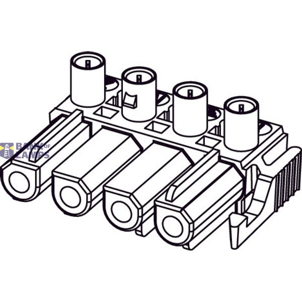 NAC42H2.W | Coupler 4-p socket, w/o N-latch, wht image 1