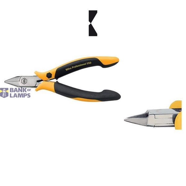 WIHA Zijkniptang Professional ESD smalle, spitse kop met klein facet Z image 2