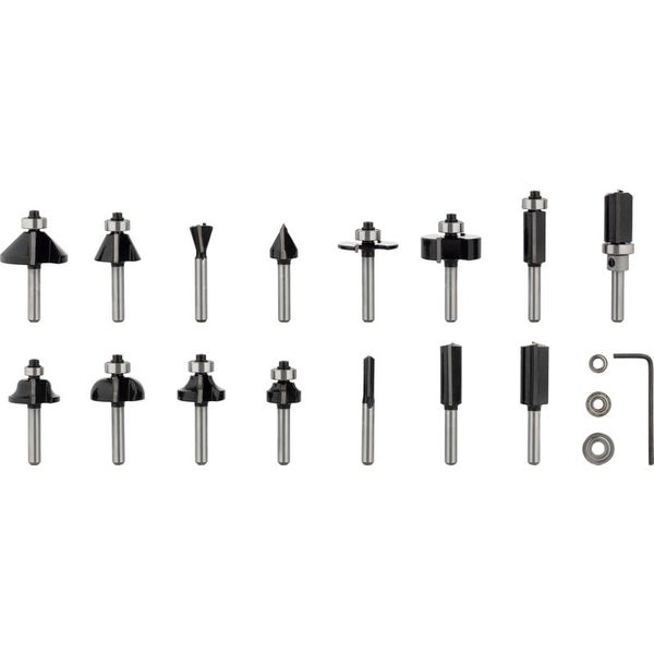 Router Bit Set 15 pcs Mixed 1/4" shank image 2