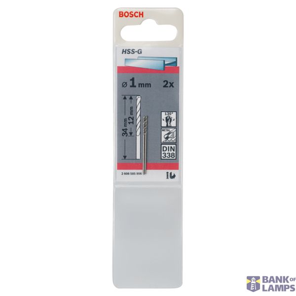 Metal drill bits HSS-G, DIN 338 1 x 12 x 34 mm 2 pcs. image 2