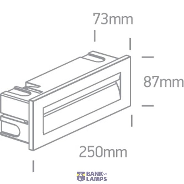 GREY WALL RECESSED LED 8,5w WW IP65 100-240v image 3