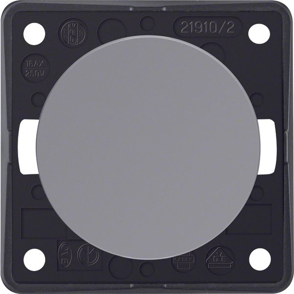 On/off switch 2pole with imprint "0", Integro - Design Flow/Pure, grey image 1