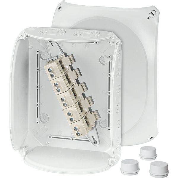 Cable box IP66, BM6, 6-25 mm², 5 poles, input M25/40/50, Gray (DK 2525 G) image 2