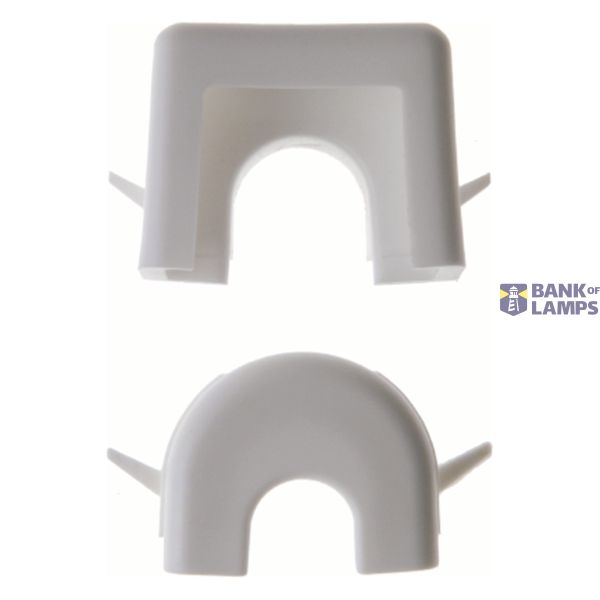 Cable and channel entry, polar white, surface mounted image 1
